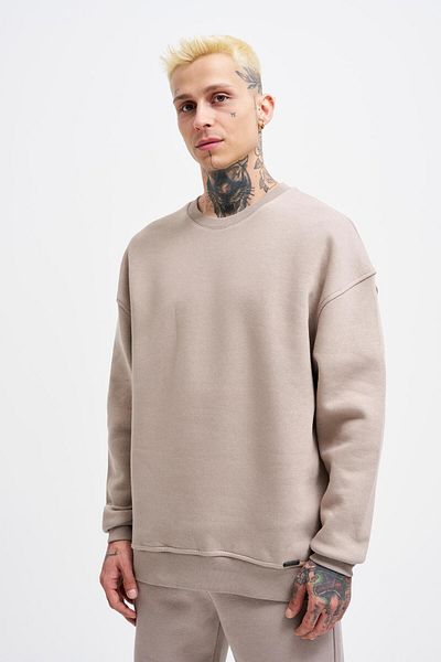 Machinist Ανδρικό φούτερ Basic Crew Neck Oversize ανοιχτό γκρι