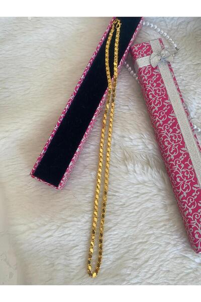 gülen dm Altın görünümlü halep zincirli  şık kolye her model kolye uçlarıyla ...