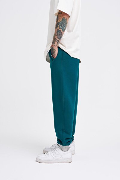 Machinist Men's Basic Jogger Relaxed Petrol Green Sweatpants