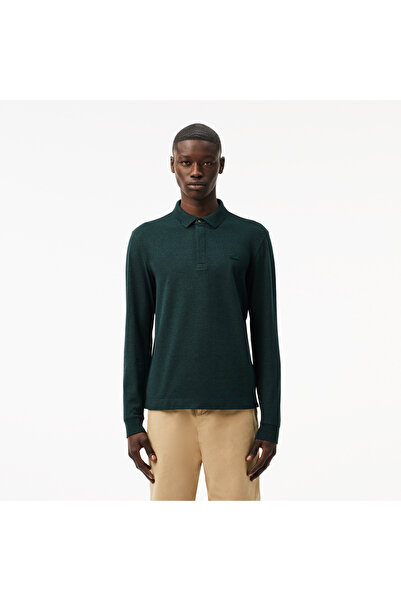 Lacoste Erkek Regular Fit Uzun Kollu Koyu Yeşil Polo