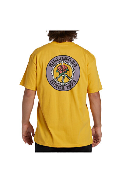 BİLLABONG Bonez Men's Yellow T-Shirt Men's T-Shirt Abyzt02264