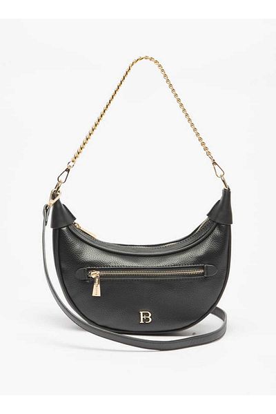 Flora Bella by Shoexpress Flora Bella Solid Hobo Bag with Detachable Strap and Zip Closure