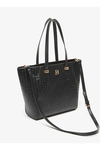 Flora Bella by Shoexpress Flora Bella Monogram Detail Tote Bag with Detachable Strap and Zip Closure