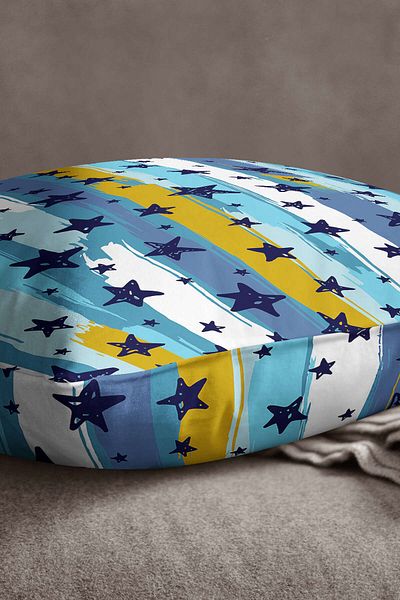 INSENSE HOME Husă de pernă catifea Babyface Blue White Starry - Cgh066