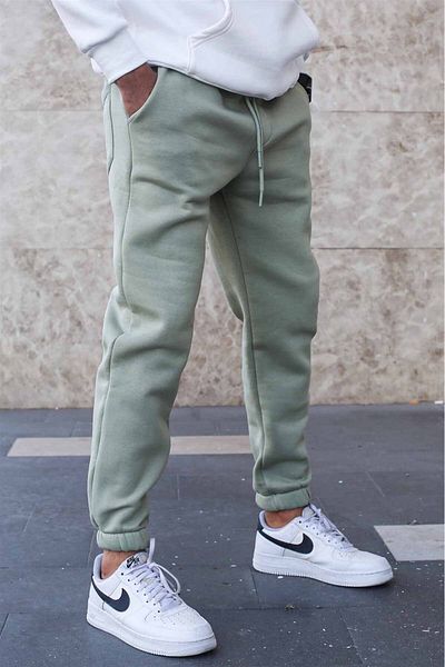 Madmext Ανδρικό φούτερ Mint Green Raised Basic 5482