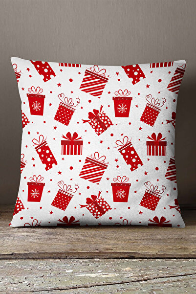 INSENSE HOME Кадифе Babyface Червоно-біла новорічна цифрова друкована наволочка для подушки - Cgh306