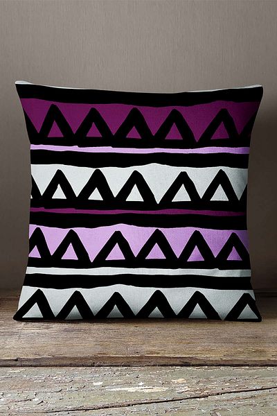 INSENSE HOME Velvet Babyface Violet Negru Geometric Modern Aruncă Față de Pernă - Cgh231