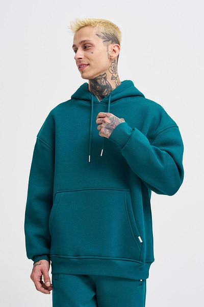 Machinist Ανδρικό φούτερ Basic Hooded Oversize Petrol Green