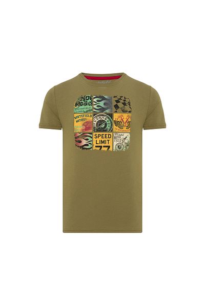 ROUTEFIELD Men's T-Shirt Tags in Khaki