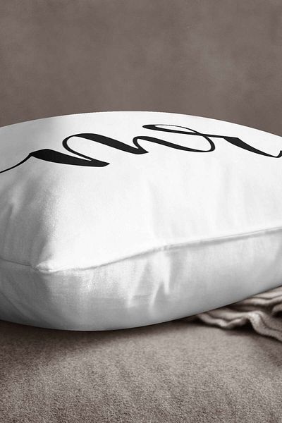 INSENSE HOME Velvet Babyface White Black Mr. Ανδρική ψηφιακή εμπριμέ μαξιλαροθήκη - Λευκή - Cgh321