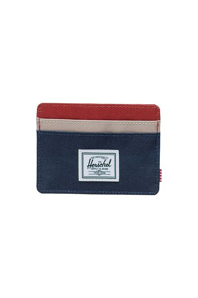 herschel Charlie Cardholder Black Iris/Red Ochre/Twill Card Holder