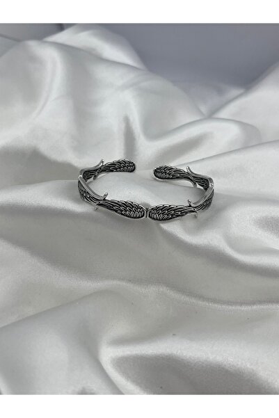 Yıldız Accessory سوار من الفولاذ قابل للتعديل مع تفاصيل جناح الملاك