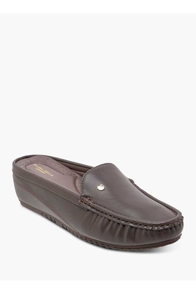 Flora Bella by Shoexpress Flora Bella Solid Slip-On Mules with Flatform Heel