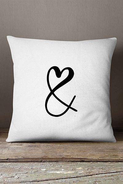 INSENSE HOME Husă de pernă Velvet Babyface White Black & Mark imprimată digital - Albă - Cgh322