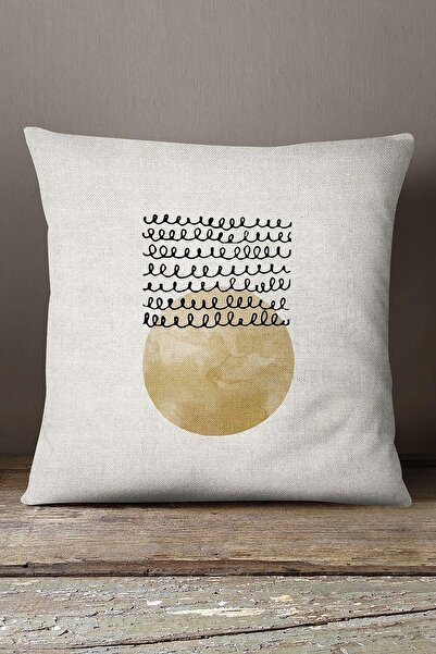 INSENSE HOME Жовтий чорний оксамит - Богемський скандинавський візерунок з ци...