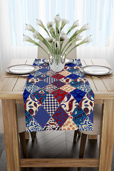 Cango Home Crvena, tamnoplava, etnička Patchwork Sa deznom Digitalna štampa k...