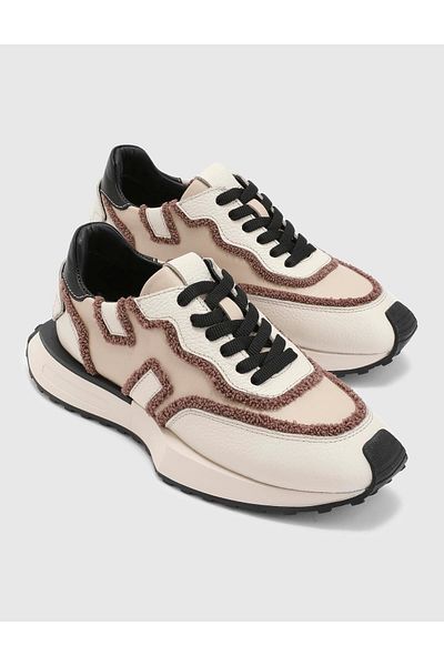 İLVİ Gemke Genuine Floater Leather Women's Beige Sneakers