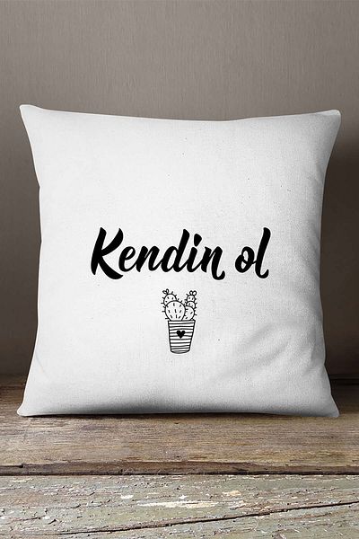 INSENSE HOME Velvet Babyface White Black Be Yourself Written Digital Printing Μαξιλαροθήκη μαξιλαριού - Cgh482