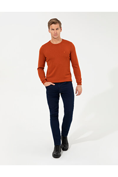 Pierre Cardin Copper Slim Fit Crew Neck Basic Knitwear Sweater 50257290-Vr182
