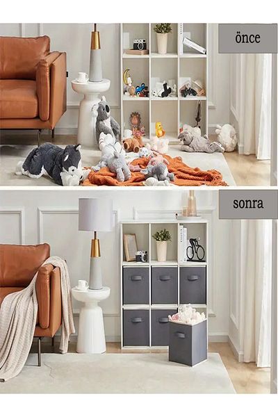 Nanteks Under Cabinet Laundry and Toy Organizer Storage Box Without Lid |   30X30X30 cm