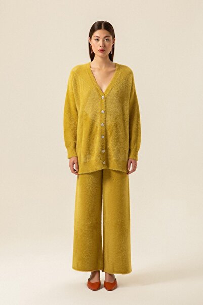 rue Green Knitwear Cardigan with Block Pattern