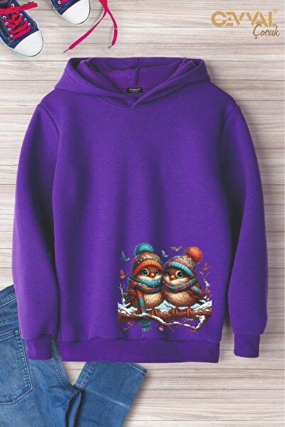 Cevval Νέο; Ειδική Συλλογή Yil - Παιδικό φούτερ με κουκούλα από βαμβακερό ύφασμα με στάμπα