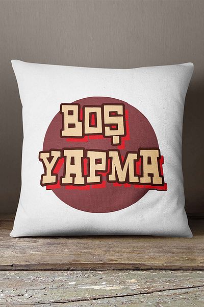 INSENSE HOME Velvet Babyface, alb, galben, gol, scris, imprimare digitală, husă de pernă pentru pernă - Cgh408