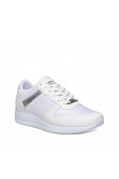 stilfest Pantofi sport ortopedici confortabili pentru femei - Tenis casual alb argintiu