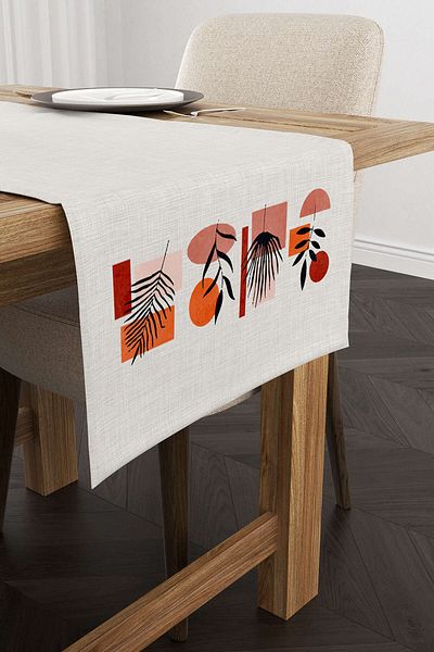 Cango Home Negru Roșu Frunză Modernă Model Digital Printed Runner 4kmbs108-rn