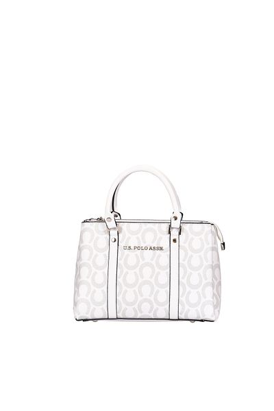 U.S. Polo Assn. Us24205 Model White and Gray Women's Shoulder Bag