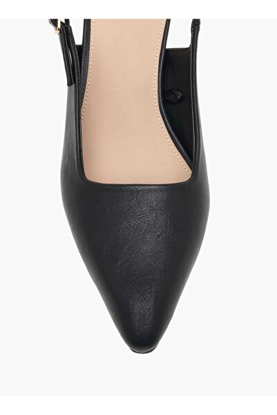 Flora Bella by Shoexpress Flora Bella Solid Slingback Sandals with Buckle Closure and Kitten Heels