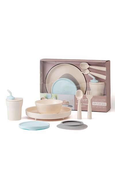 Miniware Set diversificare Miniware Little Foodie, 100% din materiale naturale biodegradabile, 6 piese