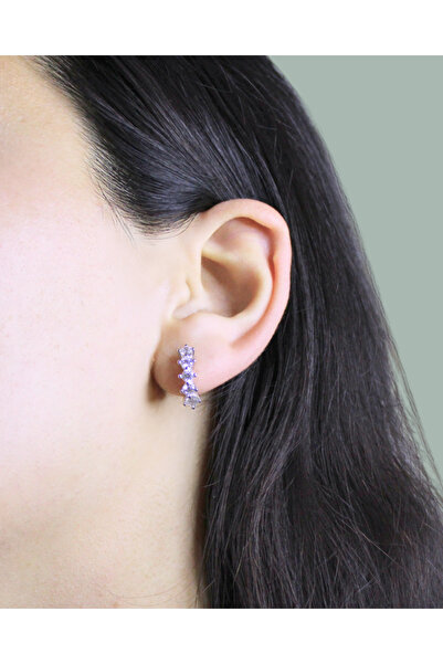 CLODIACS 925 Ayar Beştaş Kilit Küpe