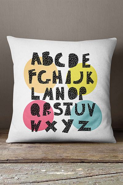 INSENSE HOME Βελούδινο Babyface White Letter Ψηφιακή εκτύπωση Μαξιλαροθήκη Ριχτάρι - Cgh433