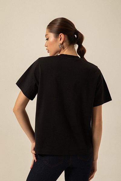 rue Μαύρο Basic Flowy T-shirt