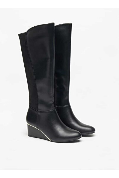 Celeste Women's Solid High Shaft Boots with Zip Closure