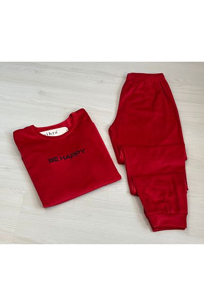 Mihra Mi̇hra Women's Wel Soft Velvet Pajama Set