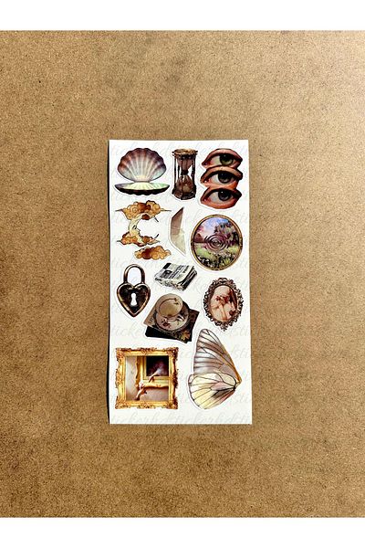 hdsticker Σετ αυτοκόλλητων 79 τεμαχίων με 6 Vintage Planner - Ετικέτες για φορητό υπολογιστή, tablet και τηλέφωνο
