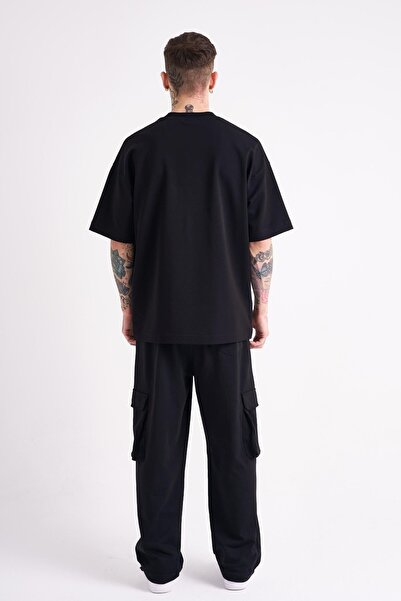 Machinist Ανδρικό μπλουζάκι Dama Patch Oversize Μαύρο T-Shirt