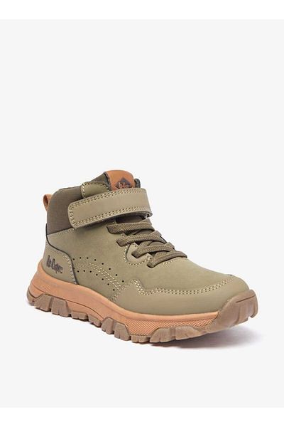 Lee Cooper Boy's Panelled Boots with Hook and Loop Closure