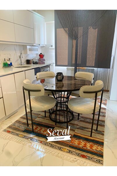 SEVAL AKSESUAR Cosmos Pota Masa + Tedy Sandalye Takımı