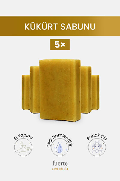 Fuerte Anadolu صابون الكبريت (عبوة رائعة) 5 قطع