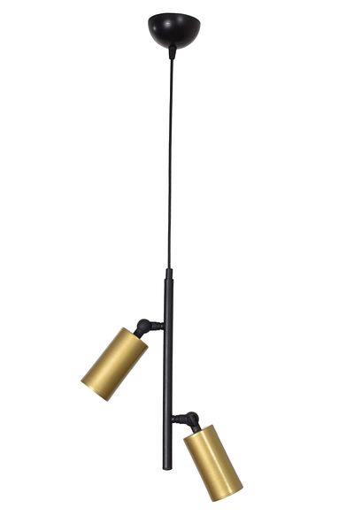 Modavize Maria Modern 2-Piece Chandelier - Black Tumbled for Living Room, Entryway, Hall, Kitchen, Children's Room