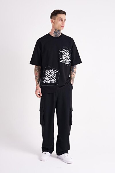 Machinist Ανδρικό μπλουζάκι Dama Patch Oversize Μαύρο T-Shirt