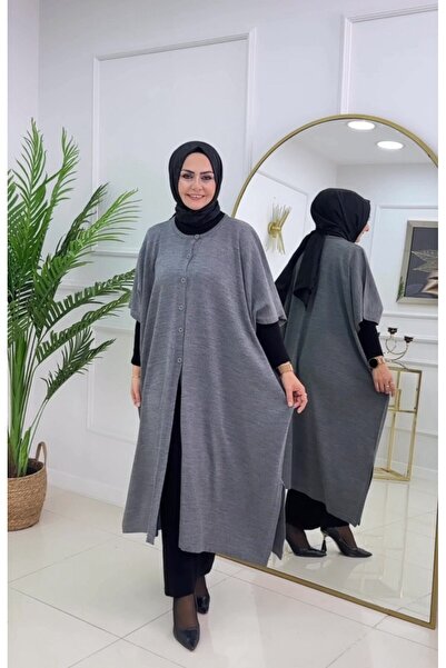 VALENS BOUTİQUE Short Sleeve Knitwear Hijab Poncho Meyra
