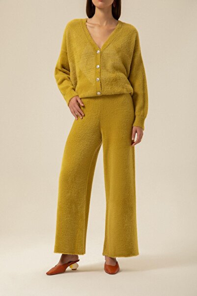 rue Bol paça Yeşil Triko Pantolon