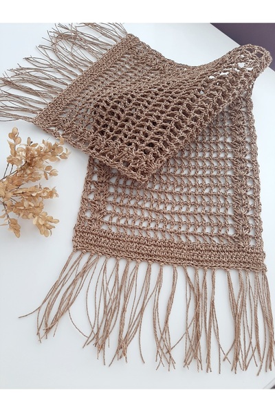 zümal tekstil tasarım Özel Tasarım El Örgüsü Kağıt İp  Runner 35 cm x 120 cm ...