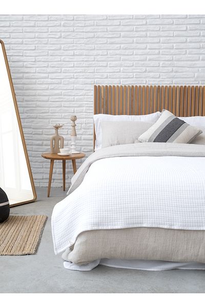 Barine Vega White Cotton Bedspread - 240X260