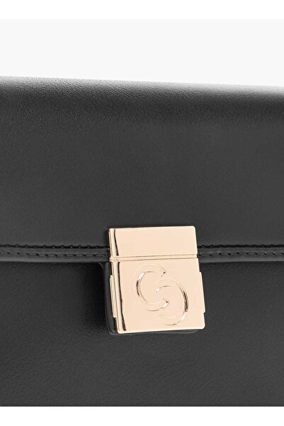 Celeste Solid Crossbody Bag with Chain Strap and Flap Closure - W 5.5 x H 13.5 x D 19.5 cm