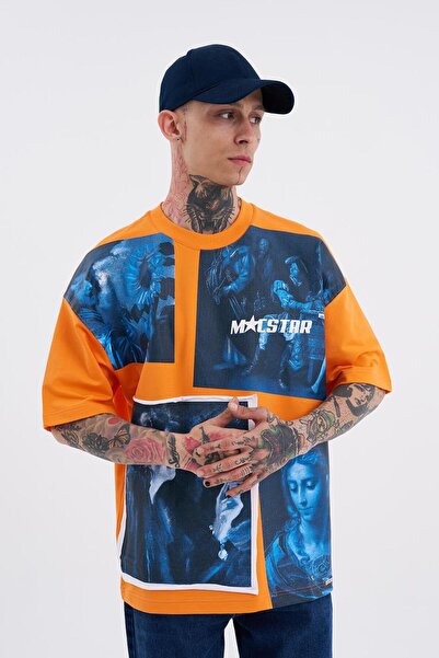 Machinist Ανδρικό πορτοκαλί μπλουζάκι Macstar Vintage Oversize